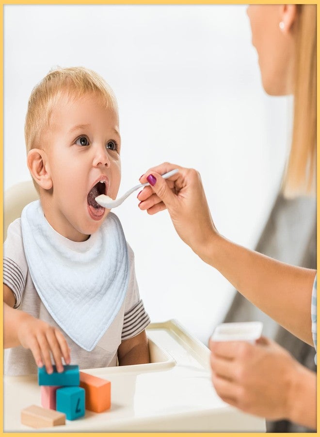 Giegxin 30 Pcs Muslin Baby Bibs White Bandana Drool Unisex Girls Boys Triangle Soft Absorbent Solid Colors Adjustable Newborn Bibs Set for Baby Infants Toddlers Teething Drooling Feeding - Image 5