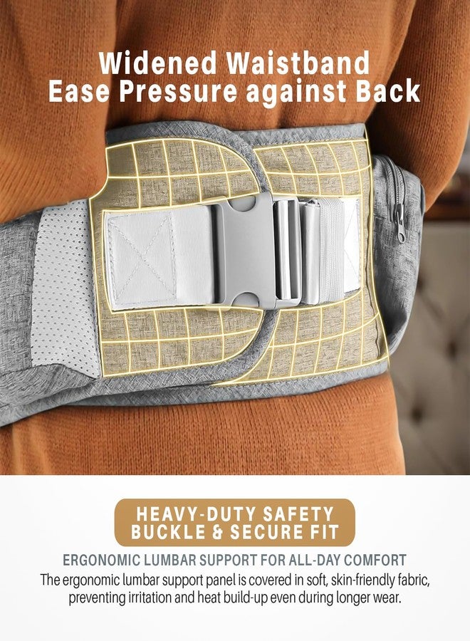 GoodLuck Baybee Ergonest 6 in 1 Hip Seat Baby Carrier for New Born | Baby Carrier for 0 to 3 Years Baby with Lumbar Support & Storage Pockets | Ergonomic Sling Carry Bags Heavy Duty Safety Buckle, Wide Seat Cushion & Breathable Mesh (Grey) - Image 5