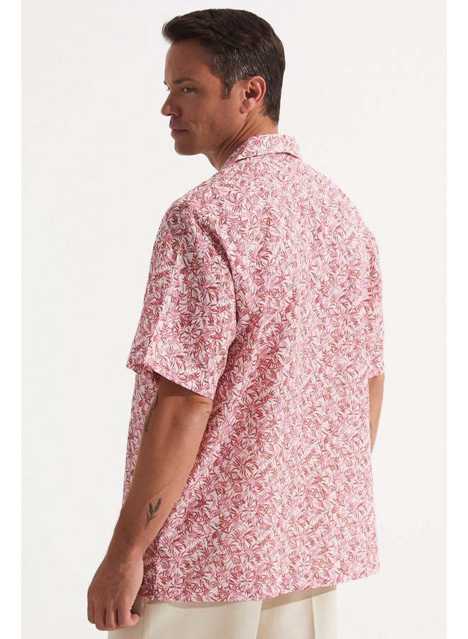 جون قميص رجالي بأكمام قصيرة بنقوش حصرية لشهر يونيو أبيض - أحمر - Image 5