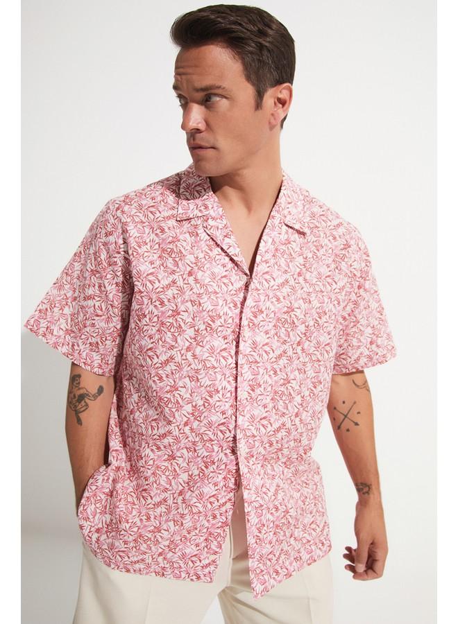 جون قميص رجالي بأكمام قصيرة بنقوش حصرية لشهر يونيو أبيض - أحمر - Image 4