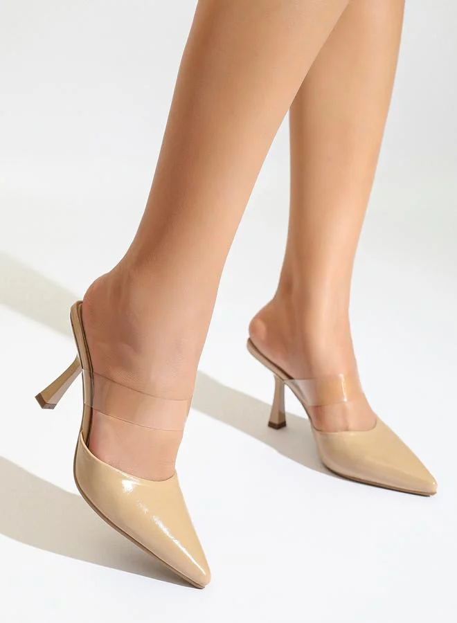 Sneak-a-Peek Sneak-a-Peek Pointed Toe Kitten Heel Mules
