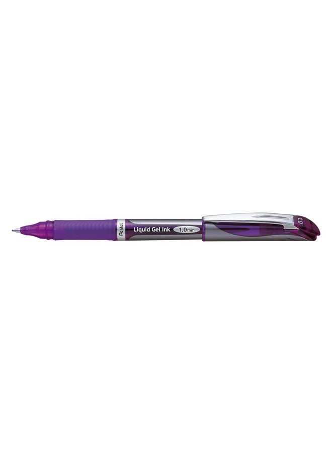 Pentel قلم جاف سائل قابل لإعادة التعبئة 1.0 مم ببرميل بنفسجي (Penbl60V) - Image 1