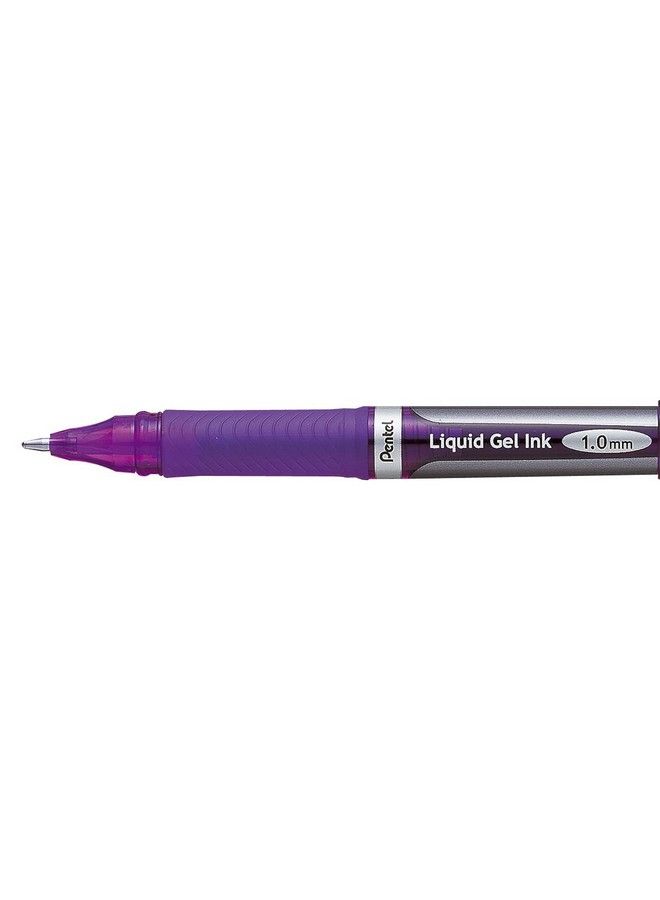 Pentel قلم جاف سائل قابل لإعادة التعبئة 1.0 مم ببرميل بنفسجي (Penbl60V) - Image 3