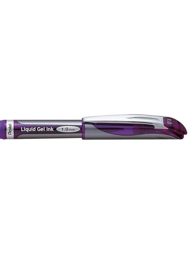 Pentel قلم جاف سائل قابل لإعادة التعبئة 1.0 مم ببرميل بنفسجي (Penbl60V) - Image 4
