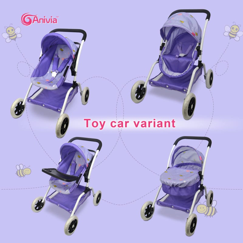 Anivia Doll Bed Furniture 2 Function Toy, Doll Bed and Doll Swings Together for 18 inches Baby Dolls, Baby Doll Crib with Bottom Tray - Image 4