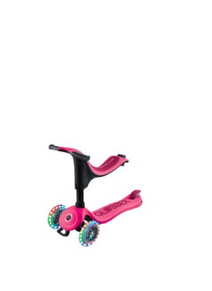 GLOBBER Globber Go Up Sporty Lights 360 Degree 3-wheel Kick Scooter in Fuschia  - Image 4