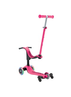 GLOBBER Globber Go Up Sporty Lights 360 Degree 3-wheel Kick Scooter in Fuschia  - Image 1
