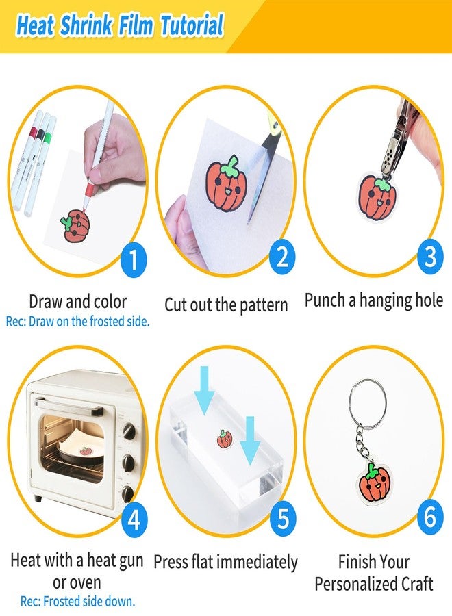 MOIKKA-GC 142PCS Shrink Plastic Sheets Kit, 16PCS 7.9"x5.7" Shrink Paper, Phone Dust Plug, Keychains, Hole Punch & Jump Rings - Creative DIY for Kids, Adults & Teens - Image 5
