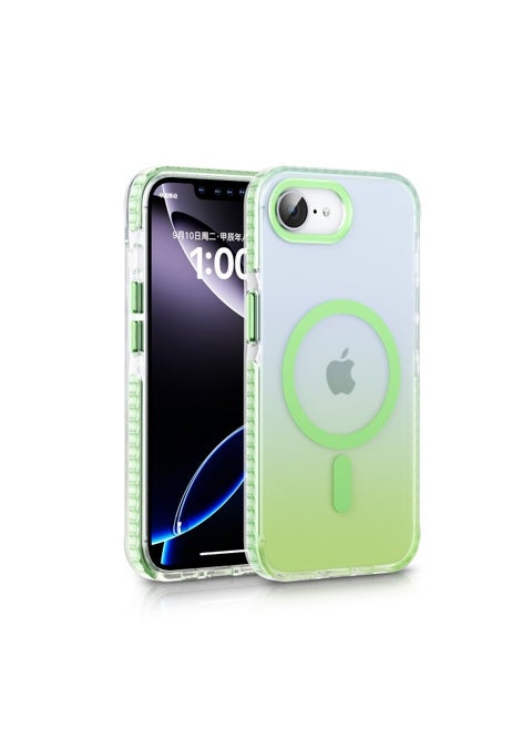 Suitable for iPhone 16E gradient matte protective cover, skin-sensitive airbag, anti-fall magnetic protective shell
