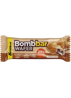 BOMBBAR Protein Wafer with Cappuccino Flavor, Gluten Free, High Fiber and No Sugar Added 12x32g  - Image 2