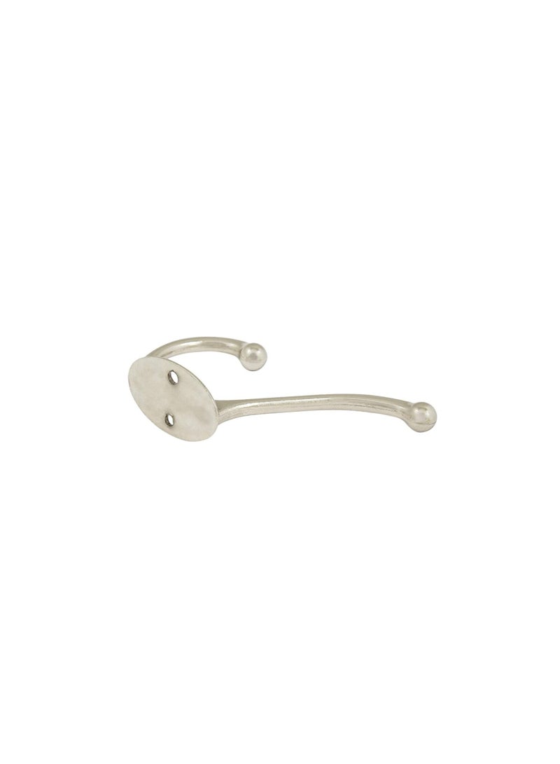 Metal Hat And Coat Hook Wall Hanger, Silver  - Image 3