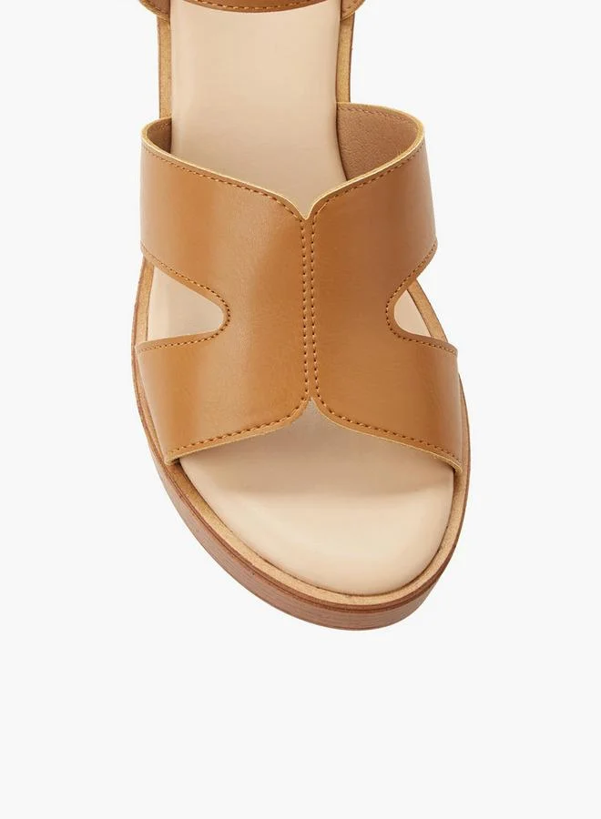 Surestep TAN Women Light Weight Ankle Strap Wedge Heel Sandals for Women | Best Price UAE