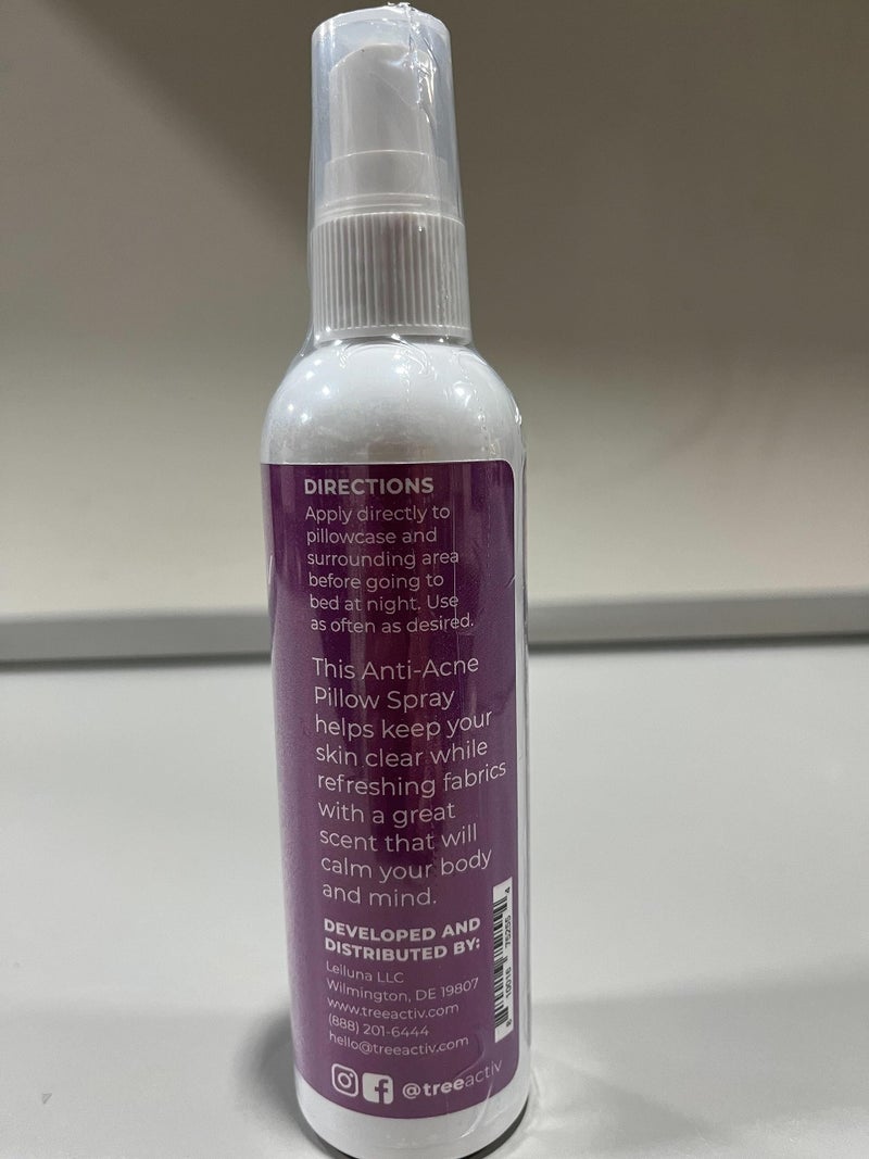 TreeActiv Anti-Acne Pillow Spray, 4 fl oz, Lavender Sleep Spray, Pure Lavender Essential Oil Air Freshener, Pillow Linen Spray for Bedding, Aromatherapy, 1000 Sprays - Image 2