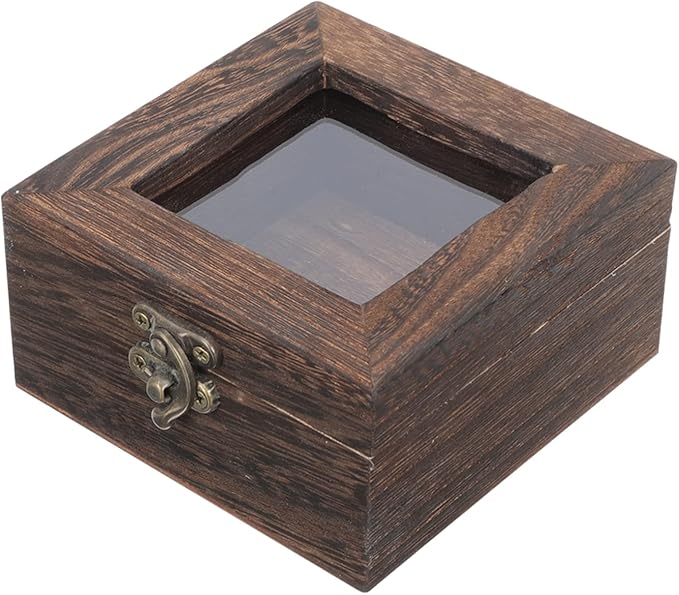 Vintage Insect Specimen Display Case With Lid Dustproof Compact Design 10X10X5CM - Image 1