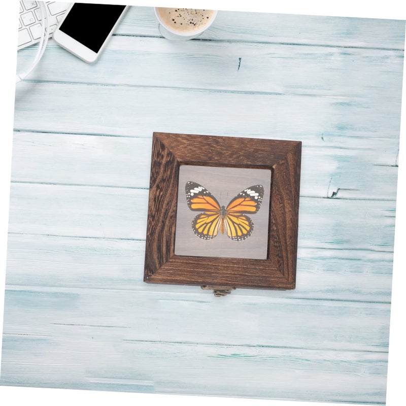 Vintage Insect Specimen Display Case With Lid Dustproof Compact Design 10X10X5CM - Image 4