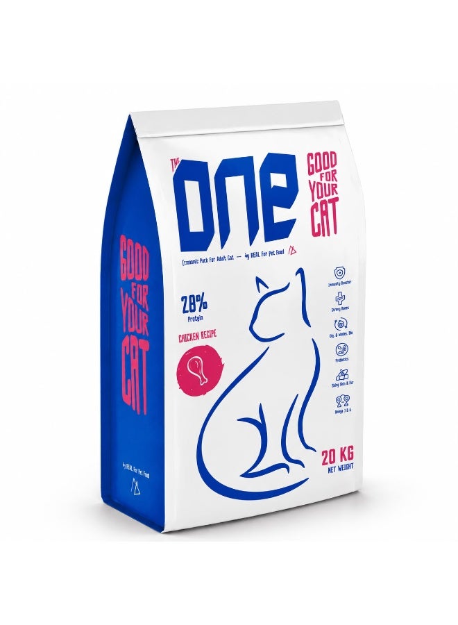 THE ONE Adult Cat Food, Chicken Recipe, 20 kg