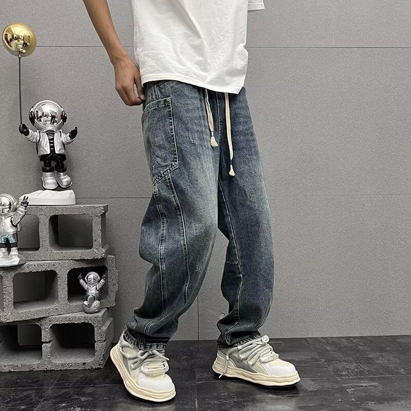 Unisex Classic Denim Jeans Loose Fit Daily Outdoor Wear - Image 1