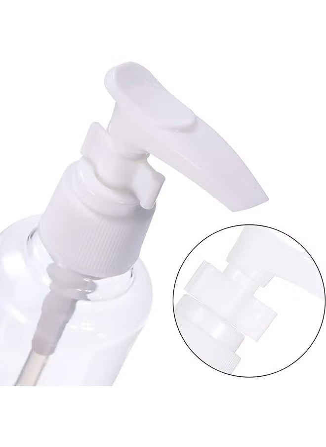 Generic 4 Pieces Transparent Travel Bottles Pump Bottle Lotion Dispenser Bottle Plastic Foamer Bottle Clear Pump Dispenser Mini Travel Pump Bottle for Cleaning Cosmetics Packaging Shampoo (White 50 ml)  - Image 2