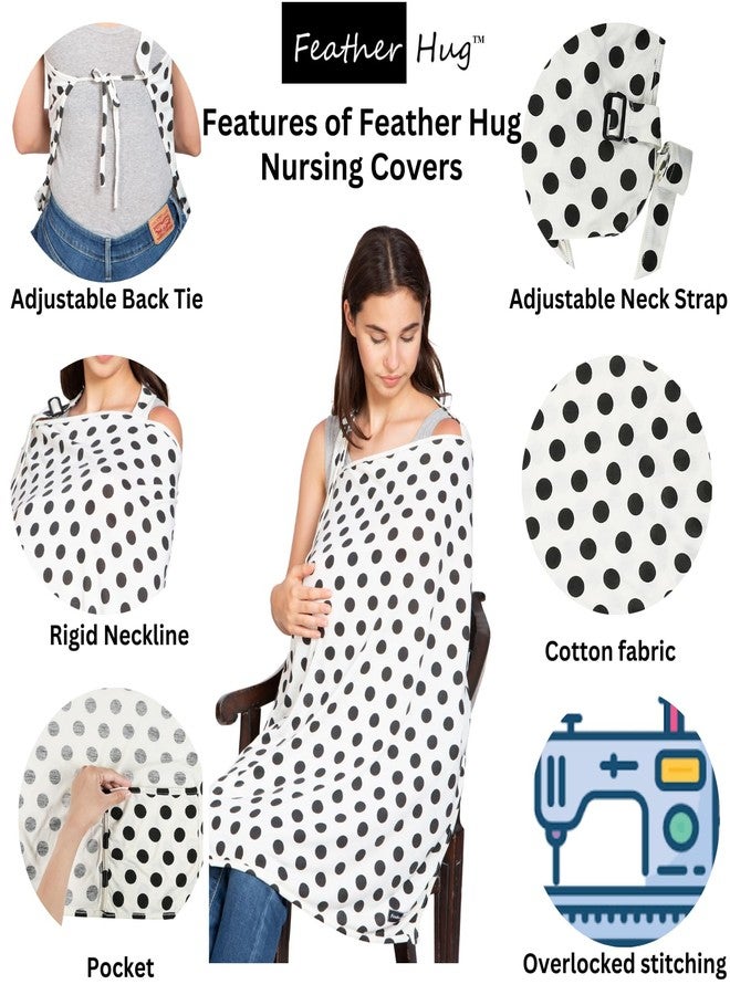 Feather Hug غطاء الرضاعة الطبيعية الفاخر من فيذر هاغ® - مئزر رضاعة للأم، غطاء رضاعة قطني مطاطي للأم، غطاء رضاعة طبيعي قابل للتهوية (دلماسي) - Image 2