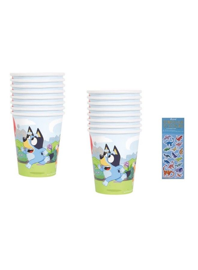 Unique Bluey Birthday Party Supplies Bundle Pack Includes Party Paper Cups 16 Count - Image 1