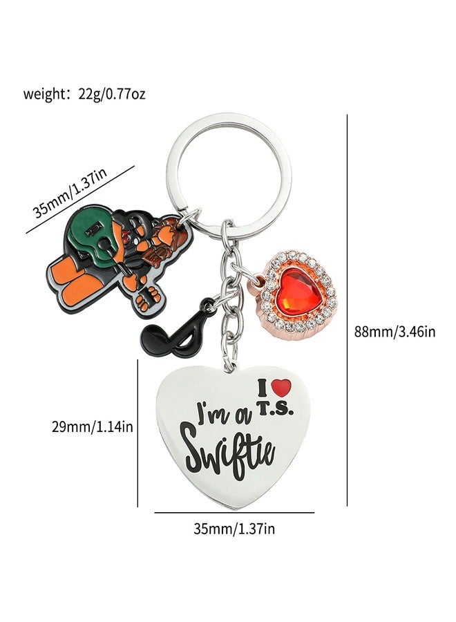 سويفت تايلور سويفت مستوحاة من سلسلة المفاتيح ، سويفت مجموعة مجوهرات عشاق الموسيقى مروحة هدية ، المغني مستوحاة من سلسلة المفاتيح عشاق الموسيقى ايراس جولة هدية - Image 3