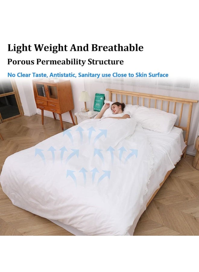 كيلا طقم أغطية سرير للسفر للاستخدام مرة واحدة، 4 قطع جاهزة للاستخدام للاستخدام مرة واحدة، أغطية سرير محمولة للاستخدام مرة واحدة للسفر، أغطية سرير للاستخدام مرة واحدة للسفر، أغطية سفر للفنادق، رحلات عمل - Image 3