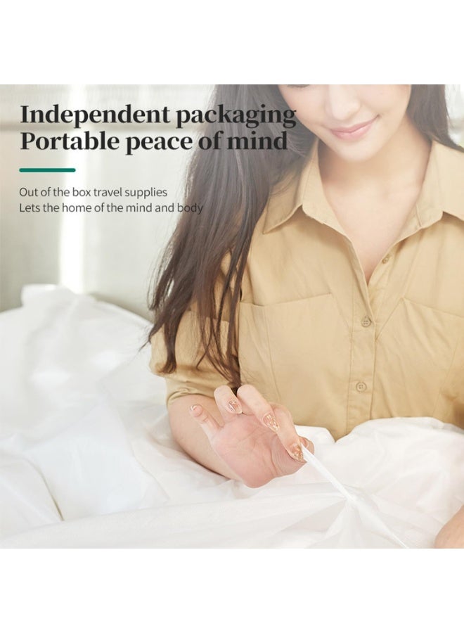 كيلا طقم أغطية سرير للسفر للاستخدام مرة واحدة، 4 قطع جاهزة للاستخدام للاستخدام مرة واحدة، أغطية سرير محمولة للاستخدام مرة واحدة للسفر، أغطية سرير للاستخدام مرة واحدة للسفر، أغطية سفر للفنادق، رحلات عمل - Image 5