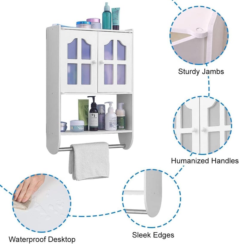 TPGP Bathroom Wall Mounted Cabinet - Waterproof Towel Storage for Kitchen, Toilet, and Living Room - Image 4