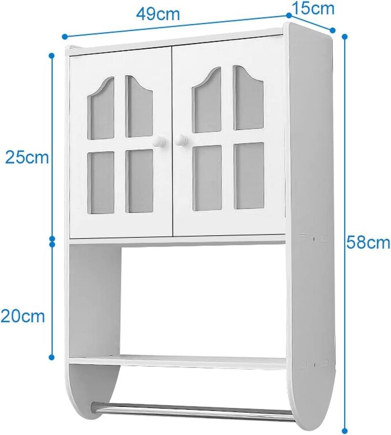TPGP Bathroom Wall Mounted Cabinet - Waterproof Towel Storage for Kitchen, Toilet, and Living Room - Image 2