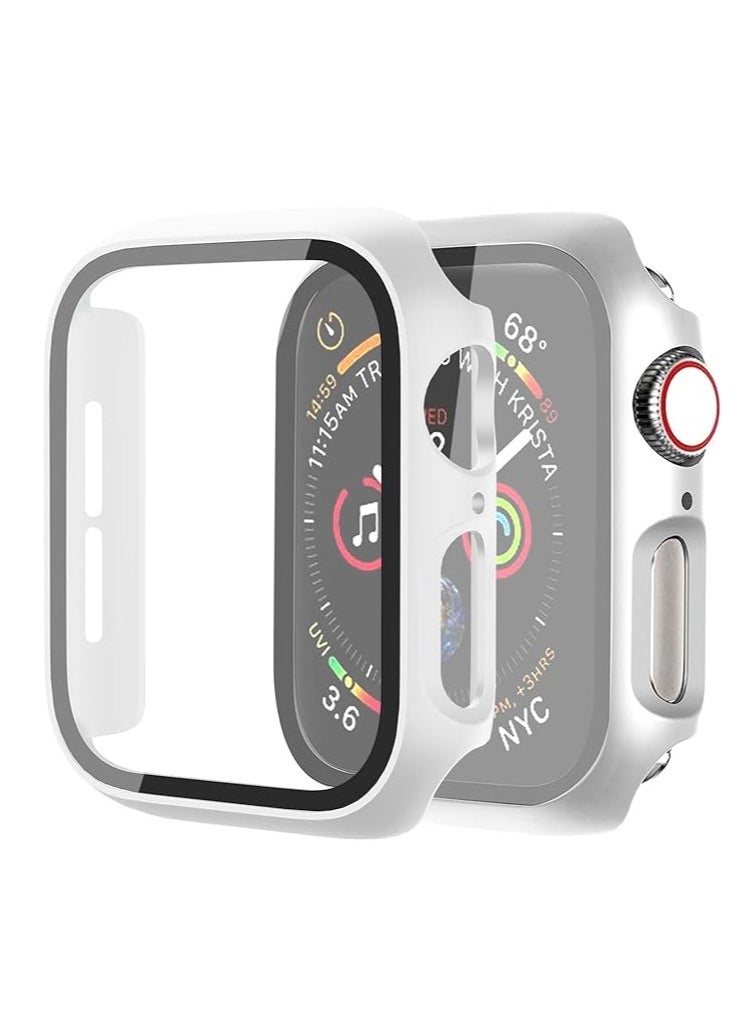 Hard Case for iWatch Series 10 46mm [Full Protection] Built-in Screen Protector Slim Shock Absorbing Protective Cover for iWatch S10 - Silver