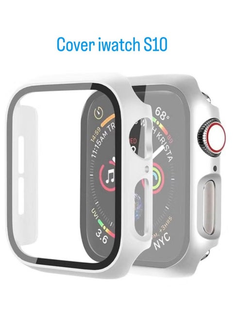 Hard Case for iWatch Series 10 46mm [Full Protection] Built-in Screen Protector Slim Shock Absorbing Protective Cover for iWatch S10 - Silver
