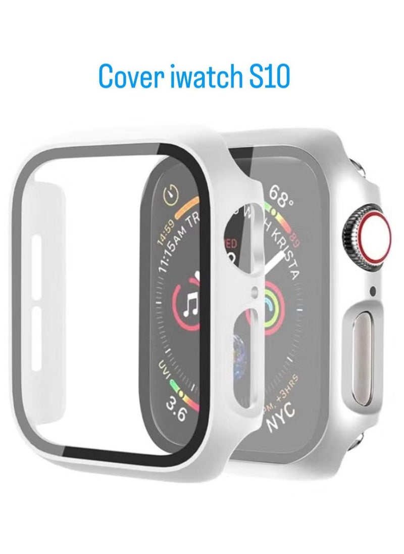 Hard Case for iWatch Series 10 46mm [Full Protection] Built-in Screen Protector Slim Shock Absorbing Protective Cover for iWatch S10 - Silver