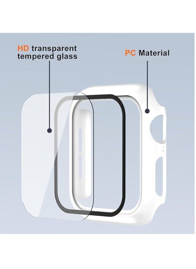 Hard Case for iWatch Series 10 46mm [Full Protection] Built-in Screen Protector Slim Shock Absorbing Protective Cover for iWatch S10 - Silver