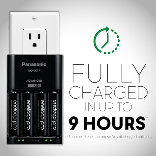 eneloop Panasonic K-KJ17KHC82A eneloop pro High Capacity Power Pack, 8AA, 2AAA, with Advanced Individual Battery Charger and Plastic Storage Case - Image 5