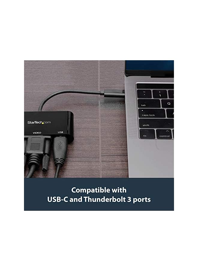 StarTech Usb-C Vga Multiport Adapter - Usb-A Port - With Power Delivery (Usb Pd) - Usb C Adapter Converter - Usb C Dongle (Cdp2Vgauacp) - Image 5
