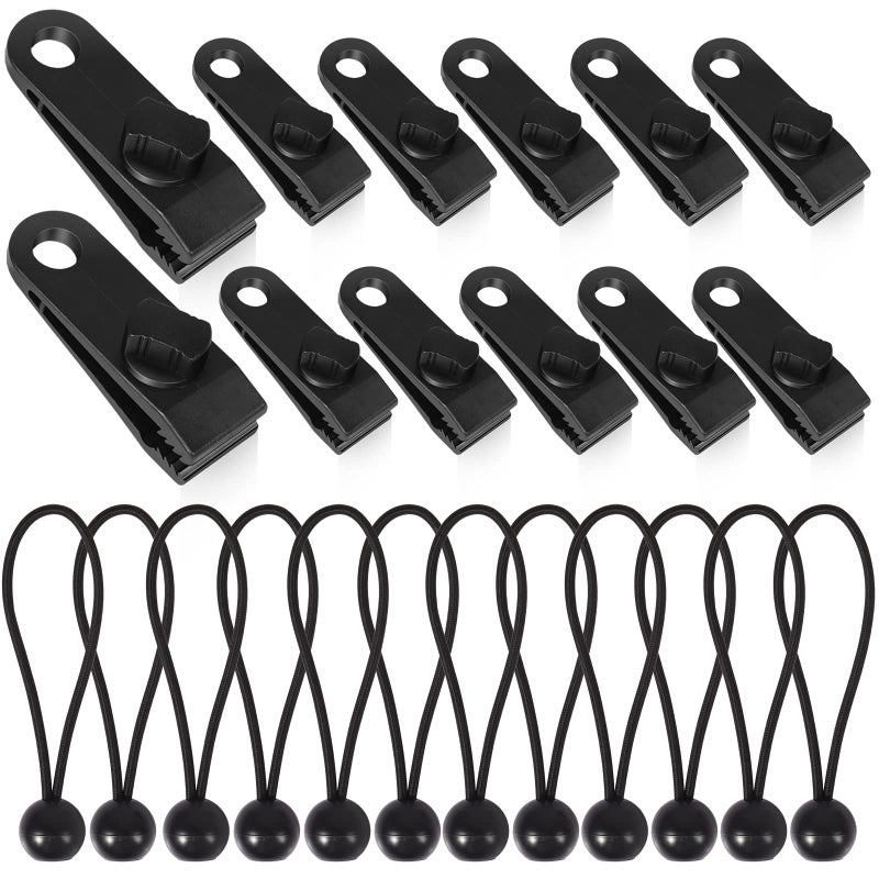 24PCS Tarp Clips Heavy Duty Lock Grip Awning ClipsTarp Clamps Shark Tarp FastenersTent Clips Pool Awning Cover Bungee Cord Clip Tarp Tie Down for Awnings Camping Caravan Canopies