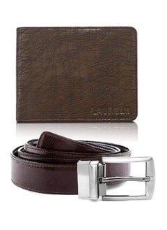 Laurels Men’s Combo Pack of Wallet & Belt