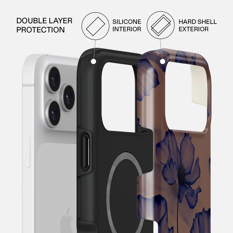 BURGA Burga iPhone 17 Pro Velvet Night Premium Case Compatible with Hybrid Dual-Layer Hard Shell + Silicone Protection - Scratch-Resistant Shockproof Mobile Cover
