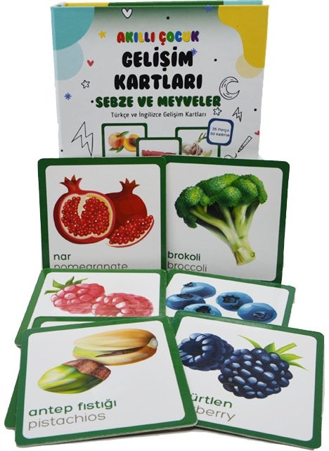 Smart Child Development Cards (Turkish-English) - Vegetables and Fruits - pzsku/Z47C4440CAD4736A25EA4Z/45/_/1725722013/bf2e1339-94ba-4593-9fad-04adea670a84