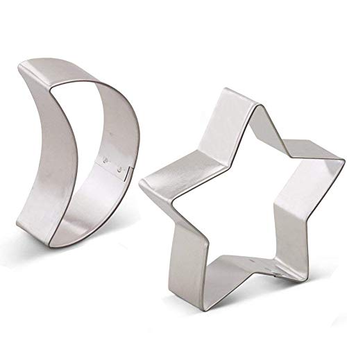 WOTOY Stars And Moon Biscuit Cake Night Sky Theme Cutting Mold - Stainless Steel - Image 1