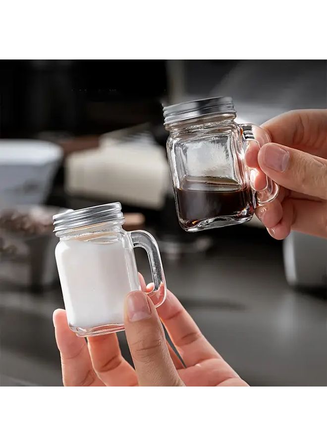 6 Pieces Mini Handle Italian Coffee Glasses Portable Travel Mug Espresso Camping Cup Set - Image 5