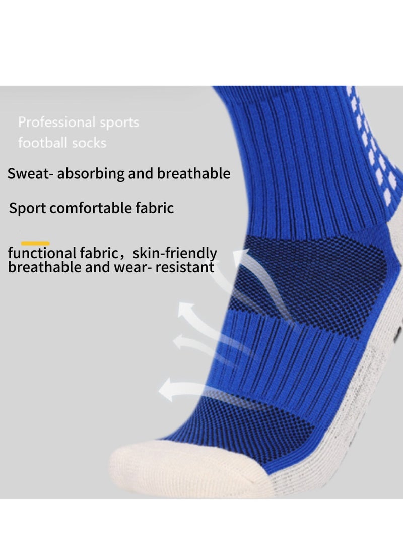 Kenzs 1 pair of long tube football anti-slip socks for men, women and children gel socks anti-slip football socks suitable for football basketball yoga - Image 3