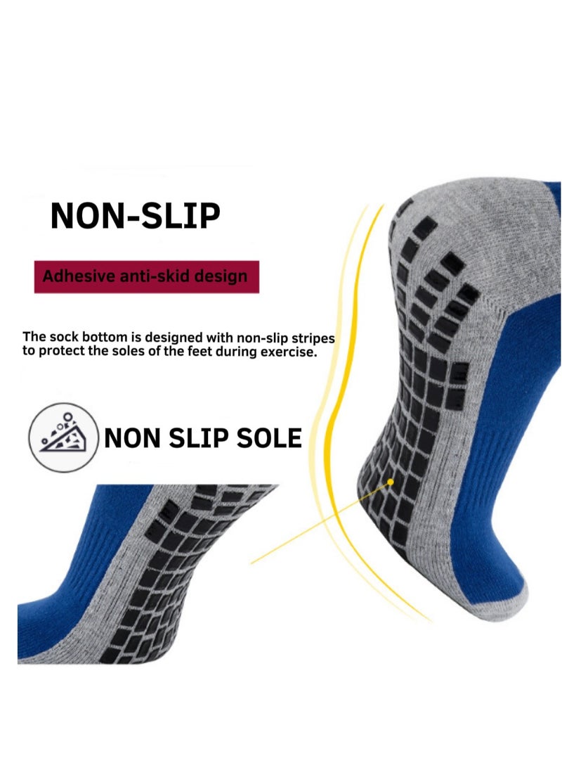 Kenzs 1 pair of long tube football anti-slip socks for men, women and children gel socks anti-slip football socks suitable for football basketball yoga - Image 4