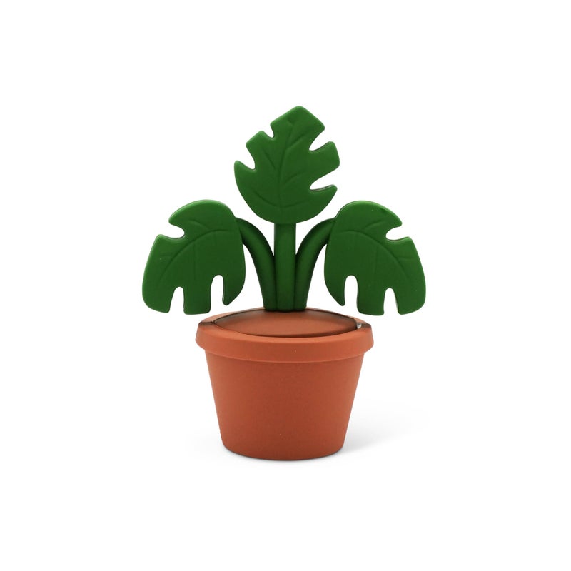 GOOFBALLS Mini Garden Figurines for Desk Decor â€“ Cute Accessories for Fairy Gardens, Terrariums, Succulent Pots & Office Spaces â€“ Tiny Plant Decor Statues - Monstera - Image 1