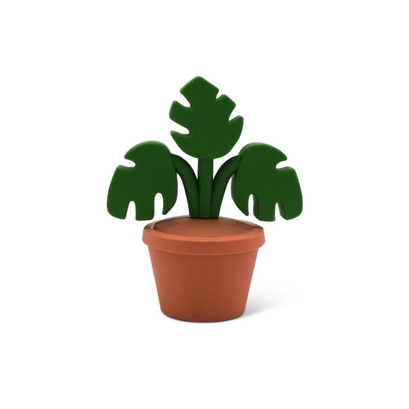 GOOFBALLS Mini Garden Figurines for Desk Decor â€“ Cute Accessories for Fairy Gardens, Terrariums, Succulent Pots & Office Spaces â€“ Tiny Plant Decor Statues - Monstera - Image 4