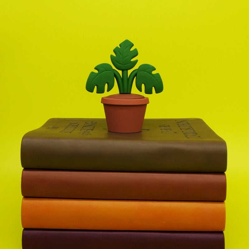 GOOFBALLS Mini Garden Figurines for Desk Decor â€“ Cute Accessories for Fairy Gardens, Terrariums, Succulent Pots & Office Spaces â€“ Tiny Plant Decor Statues - Monstera - Image 3