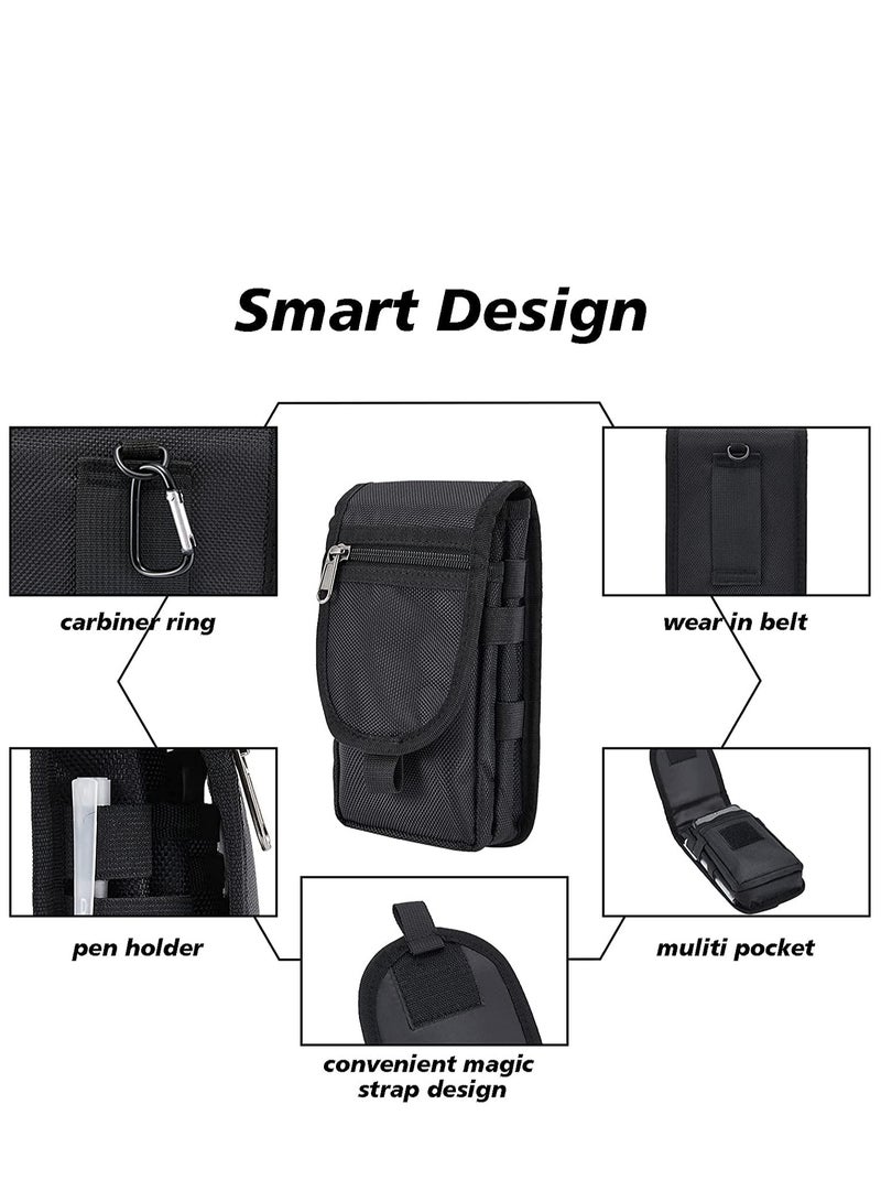 Dark Horse Multi-Purpose Phone Belt Pouch, Tactical Cell Phone Holster, Molle Carrying Case, Men's Waist Pocket for Hiking, Camping, Tool Holder - Image 5