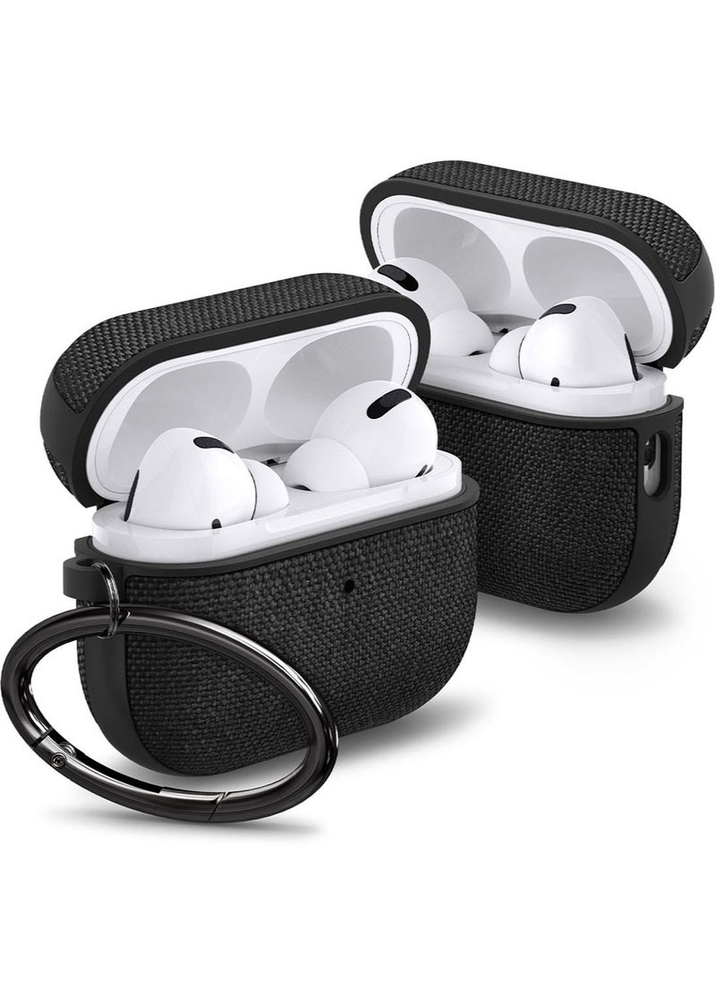 Spigen - Urban Fit Airpods Pro 2 Case Cover (2nd Generation) with Carabiner - Black - Image 1