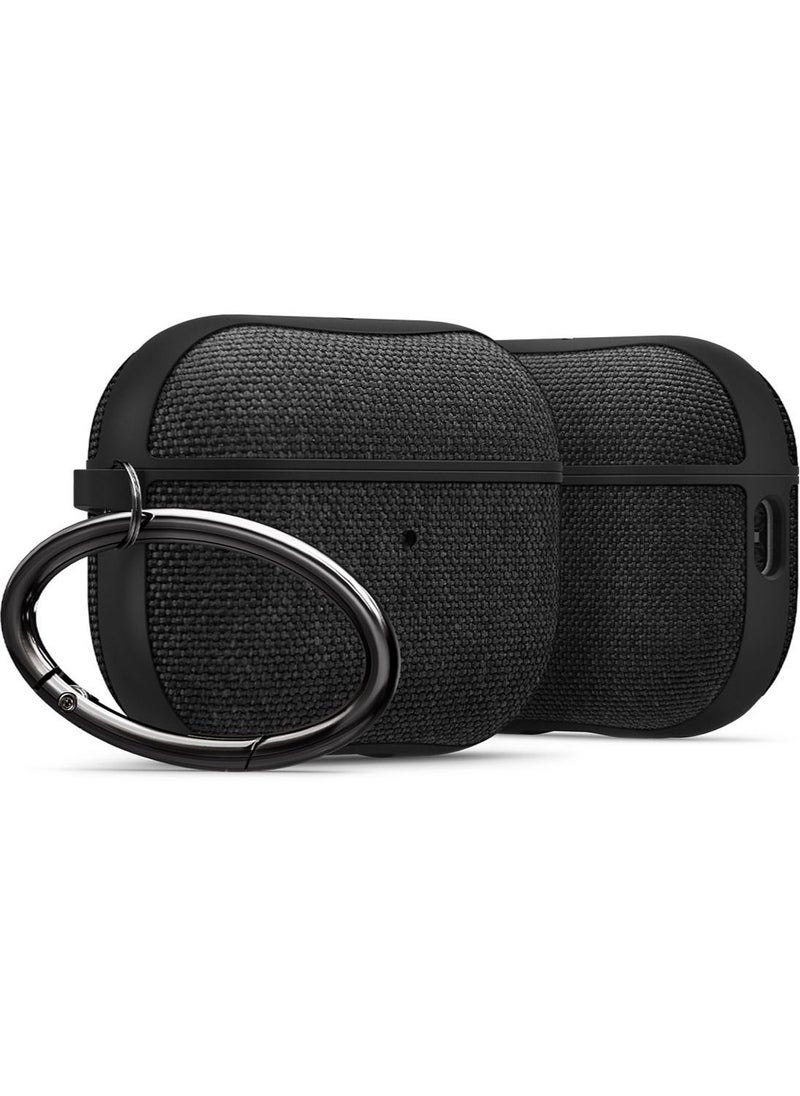 Spigen - Urban Fit Airpods Pro 2 Case Cover (2nd Generation) with Carabiner - Black - Image 1