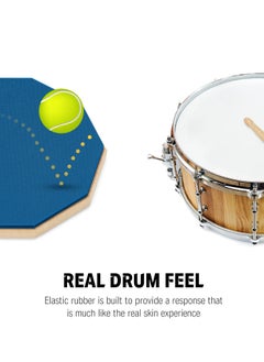 Generic Drum Practice Pad 8 Inches Silent Practice Drum Pad 2-Sided  - Blue  - Image 2